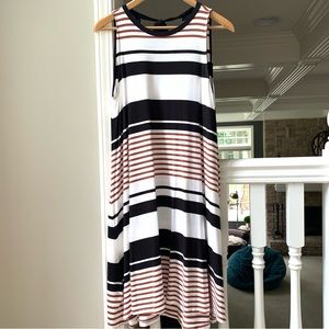 Loft striped swing dress size S
